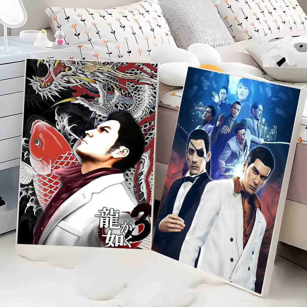 ملصق لعبة Yakuza Like A Dragon لديكور المنزل عالي الدقة على الحائط اللاصق المقاوم للماء لتزيين غرفة المعيشة وغرفة النوم