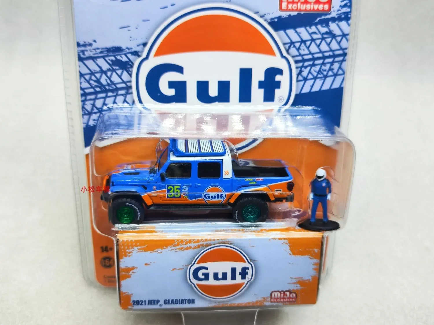 1: 64 2021 Jeep Gladiator - Gulf Oil Gulf Green Edition  Diecast Metal Alloy Model Car Toys For  Gift Collection