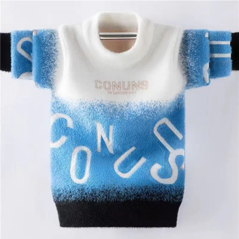 3-11 Years Boys\' Sweater Autumn And Winter New Fashion Warm Children\'s Sweater Cute Baby Jumper Kids Knitted Base Shirt