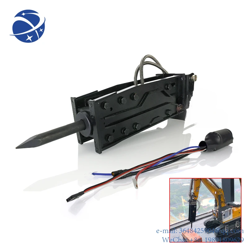 

YYHCMetal Hammer Head Crusher for Huina 1/14 Hydraulic RC Excavator K970 100S Radio Controlled Car Models Th20304-Smt3