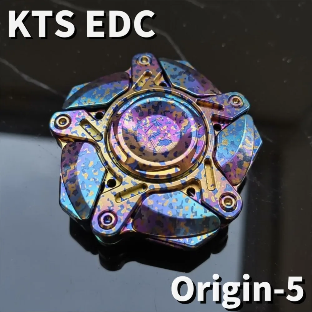 KTS EDC Origin-5 Fidget Spinner Metal Fidget Toy For Adults Five-Bladed Fidget Spinner Office Desk Accessories Gyro
