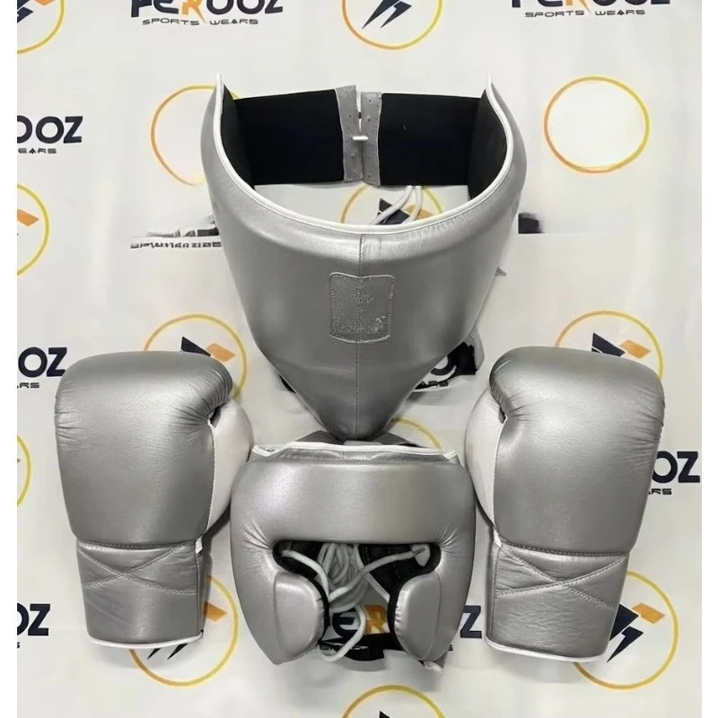 Premium Leather Boxing Boxing Kit Includes Lightweight Moisture Wicking Training Gloves Headgear Gym Abdominal Protector