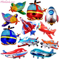 Airplane Aluminum Foil Balloons Plane Globos Aircraft Air Balloon Kids Boy Inflatable Toy Birthday Party Decorations Baby Shower