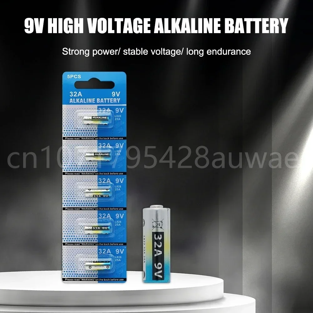 Batterie pour clé de moto, télécommande, alarme de sécurité, stylo laser, torche jouet, 32A, LR32, 29A, L822, 9V, 100 pièces