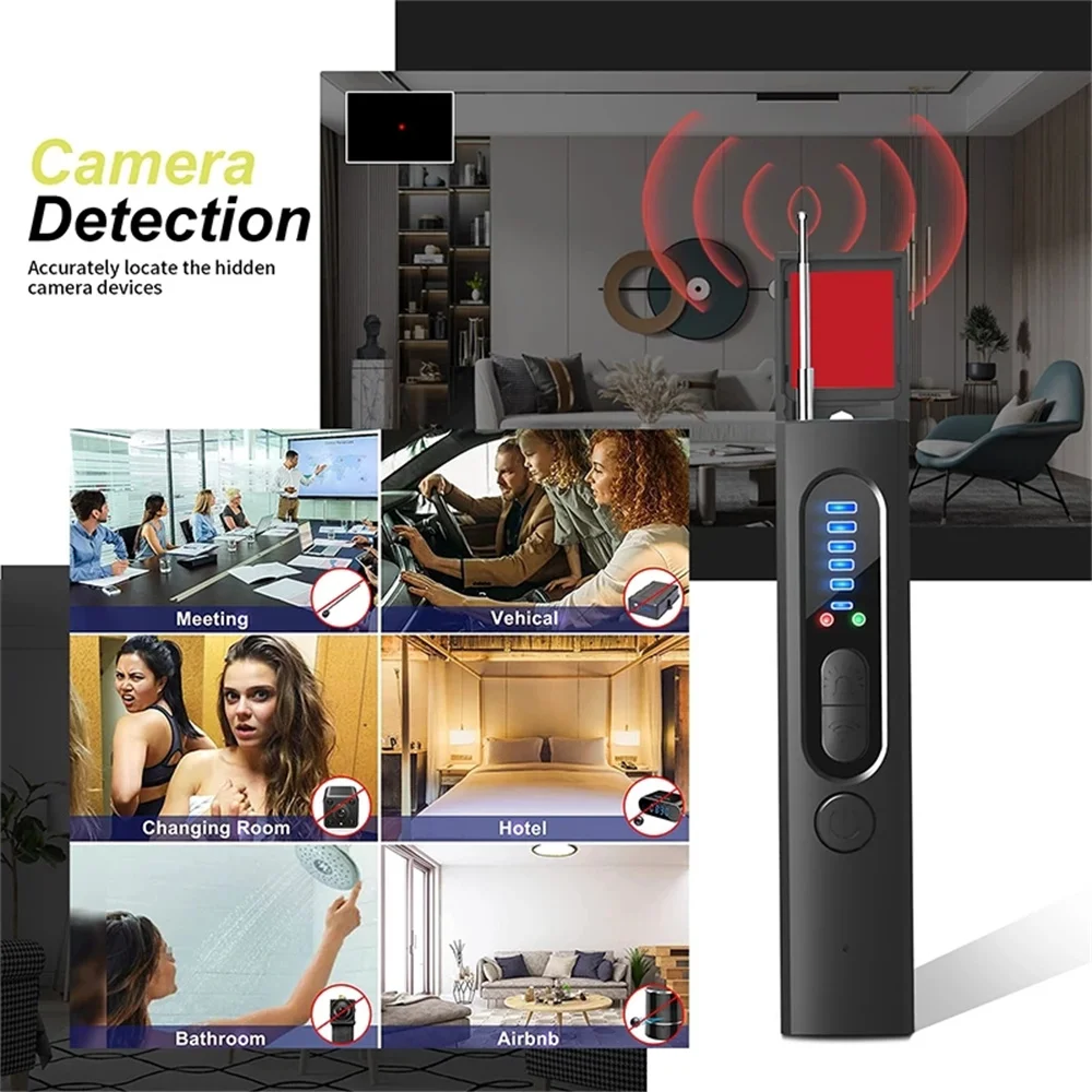 Anti-Spy Camera Detector Protection Alarm Multi-function Mini Wireless Wifi Tester GPS RF Signal Device Scanner Infrared Detect