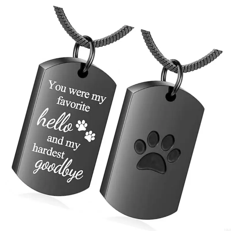 Pet Remembrances Urn Necklace Paws Design Cremation Jewelry For Ashes Keepsakes Y5GB