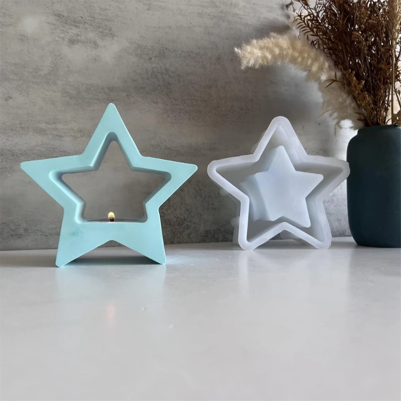 Christmas Star Holder Silicone Mold for Tealight Holder DIY Crafts Decors Dropship