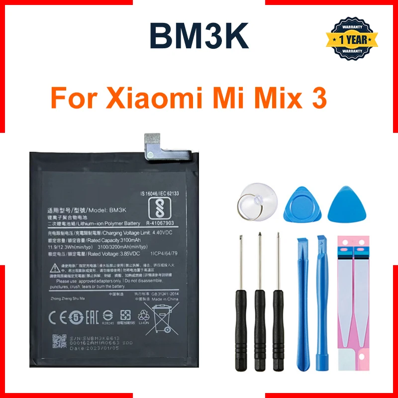 

Xiao Mi Battery BM3K 3200mAh For Xiaomi Mi Mix 3 Mix3 High Quality Replacement Batteries