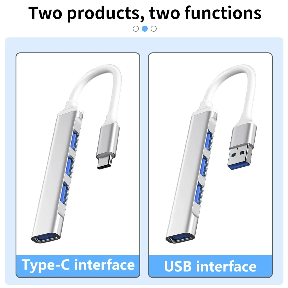 Type C Usb C Hub 3.0 3.1 4 Port Multi Splitter Adapter Otg Voor Lenovo Huawei Xiaomi Macbook Pro 15 air Pro Accessoires Usb Hub