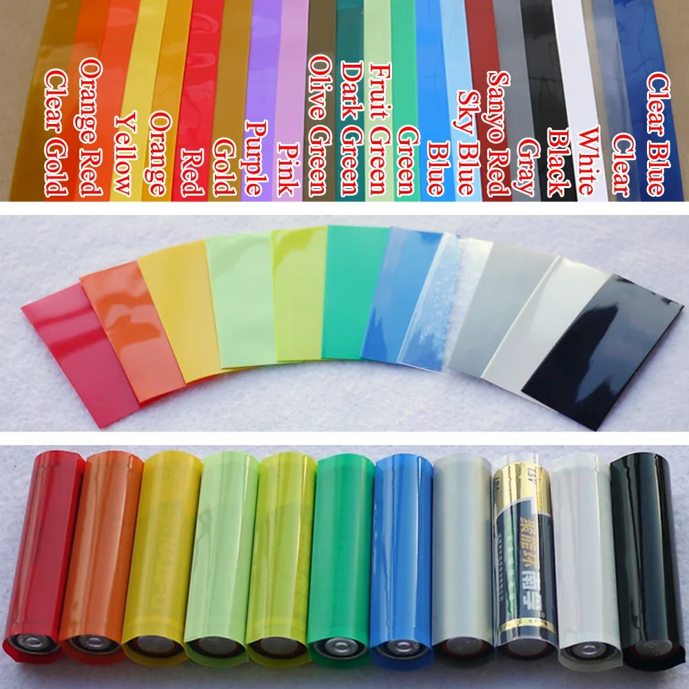 20~1000pcs AA Battery PVC Heat Shrink Tube Width 23mm Length 53mm Insulated Film Wrap Protect Case Pack Wire Cable Sleeve