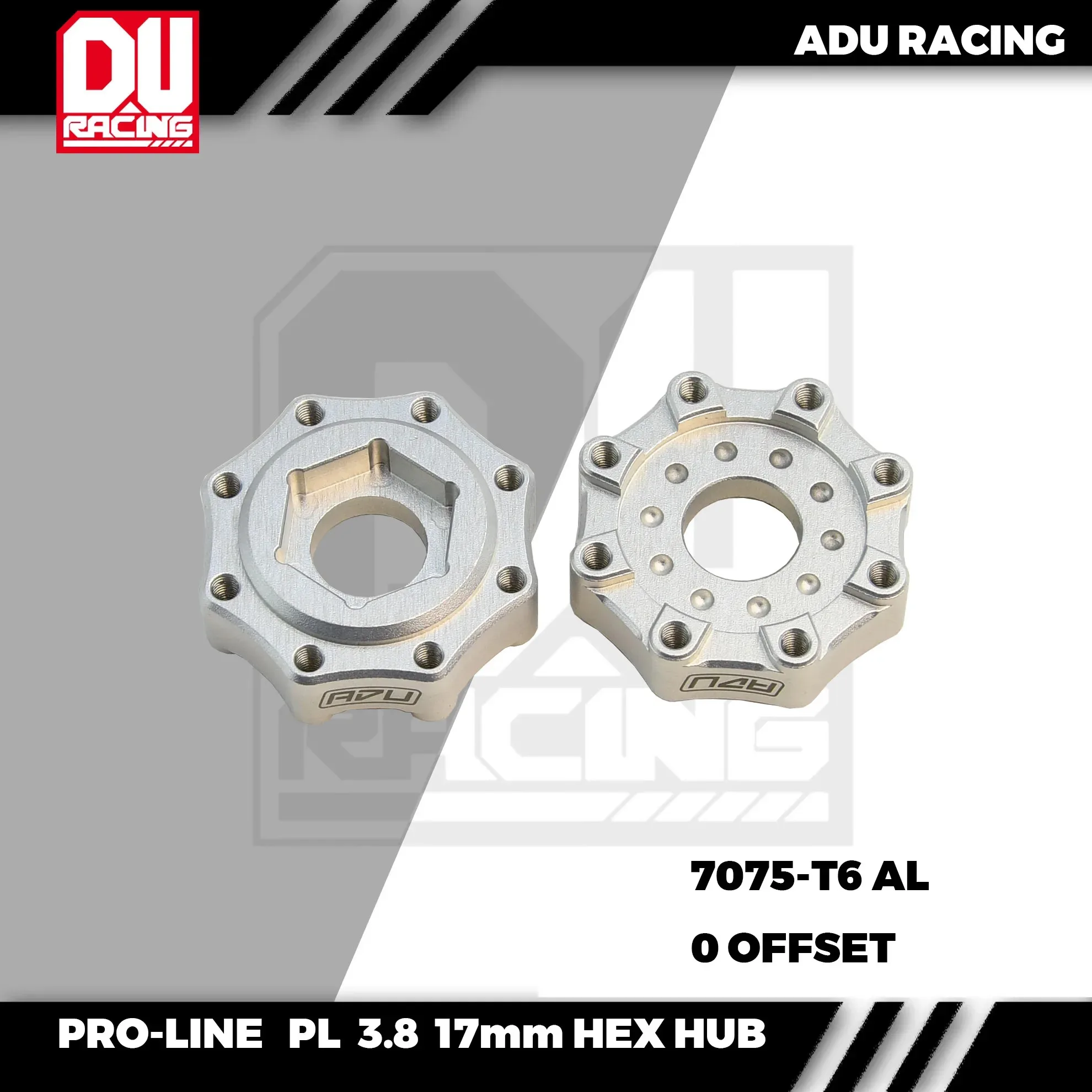 

ADU RACING 7075-T6 Wheel Adapter 3.8 8x32 17mm hex Wheel Adapter for PL ProLine 3.8 Wheel 0 offset