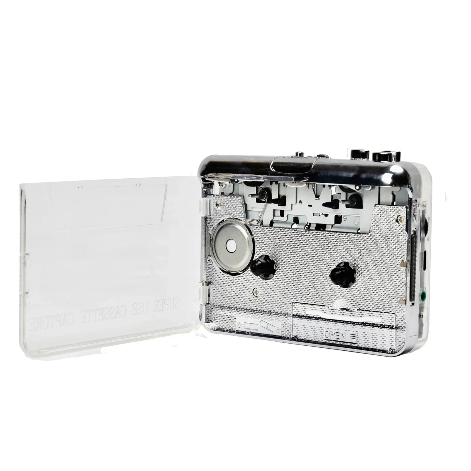 Cassette Player Portable Tape Recorder To Mp3 Full Transparent Shell USB Cassette Capture To MP3 Format Tape Music Player