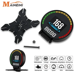 P15 HUD Head Up Display OBD Smart Digital Guage Water Temperature Alarm Car KM MPH Turbo Boost Pressure Multifunctional Parts
