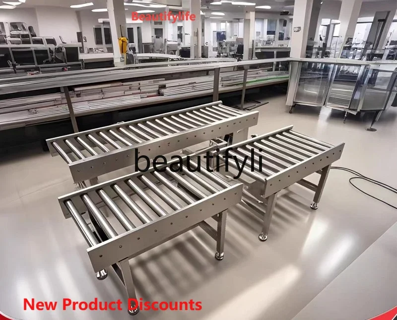 X cn8350 ss Non-Powered Roller Conveyor Galvanized Assembly Line Power Stainless Steel   Conveyor Belt Roller Floor  Line