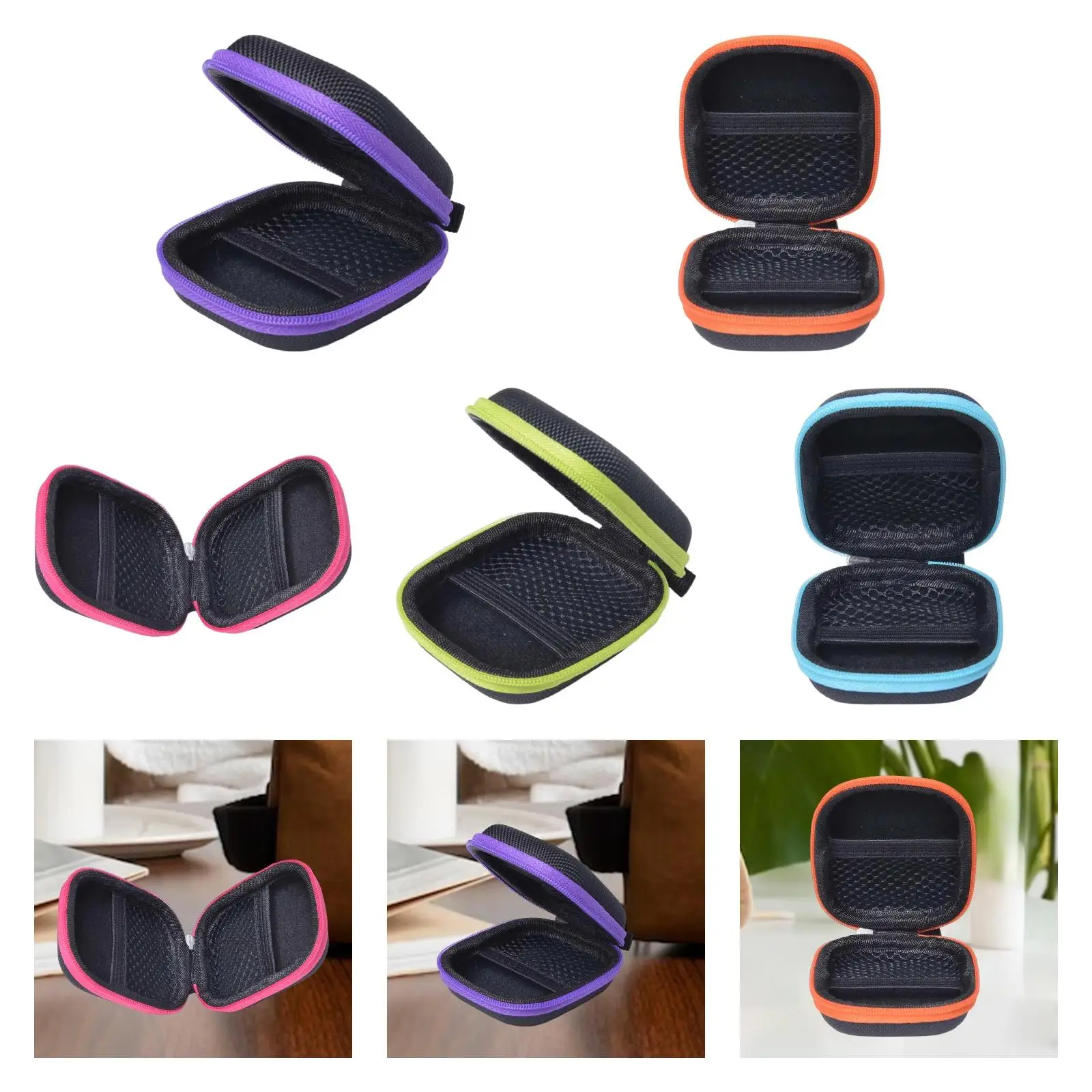 

Portable Essential Oil Carrying Case Hold 6 Bottles 5ml Rollers Hardshell