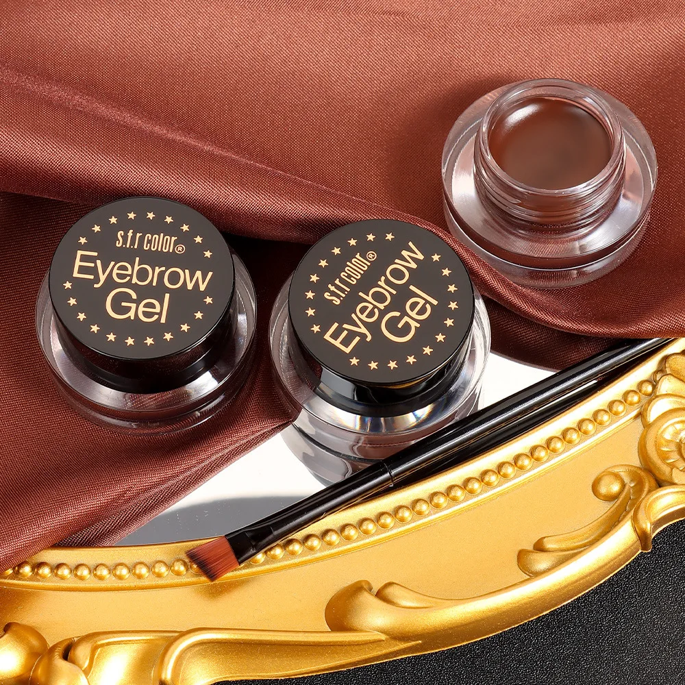 Krem do brwi 3color Wild Eyebrow Cream Matte Brown Black 3D Eyebrow Tint Waterproof Eyebrow Tattoo Makeup Pencil Brow Gel Wax 4g