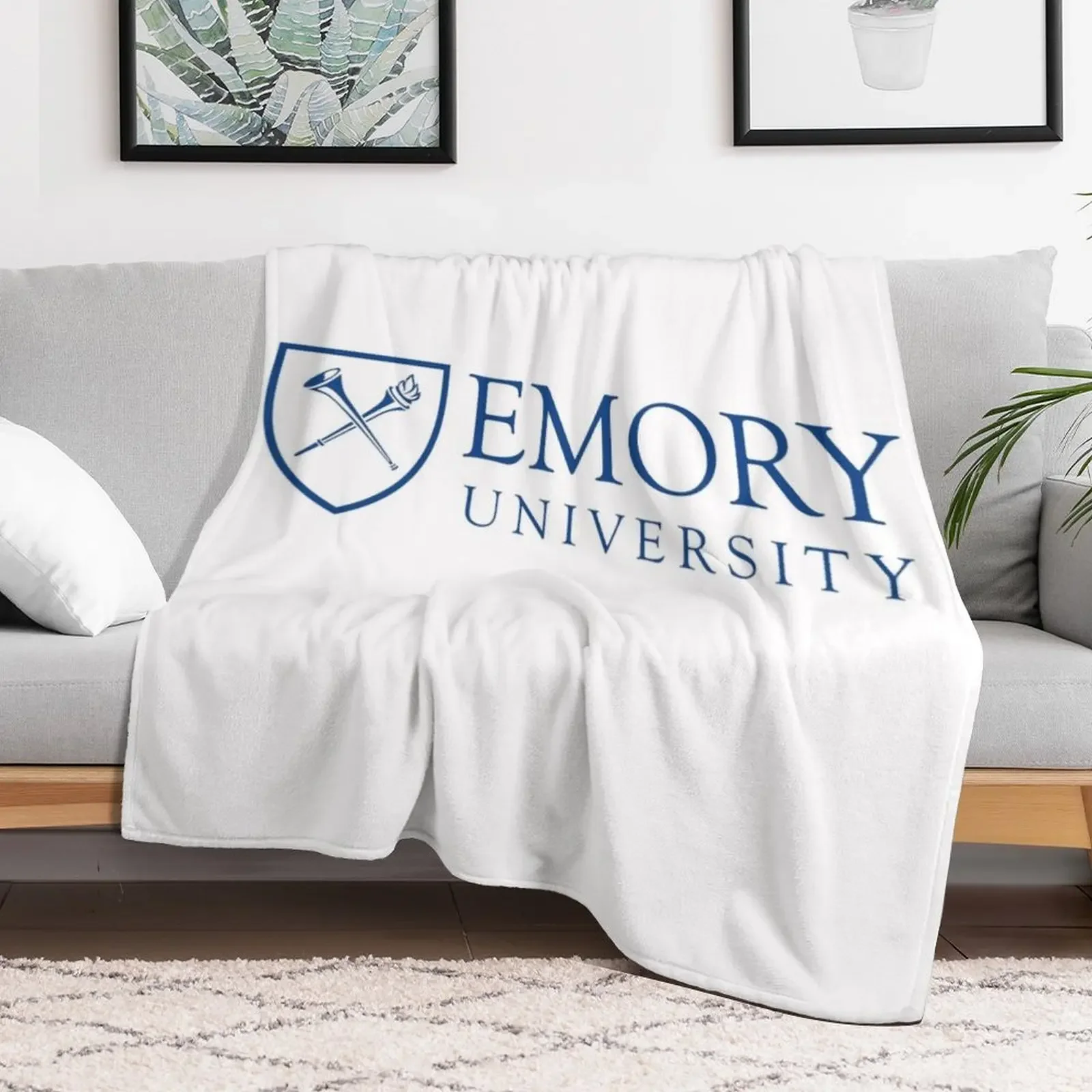 emory university merch Throw Blanket Custom Sofa Quilt Hairys Blankets