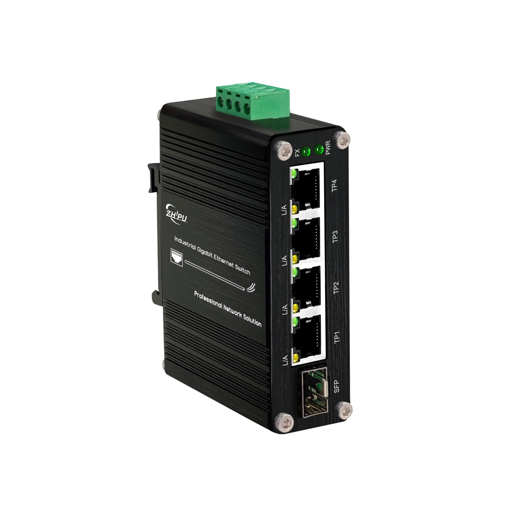 

Industrial 3/4-Port Gigabit Ethernet (PoE) Switch with SFP Din-Rail 10/100/1000Mbps Optical Fiber Switch 12-48VDC Input