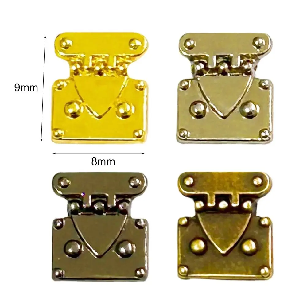 4PCS Mini Metal Crafts DIY Manual Doll Bags Parts Doll Suitcase Box Case Lock Buckle Luggage Trunk Lock Box Dolls Accessories