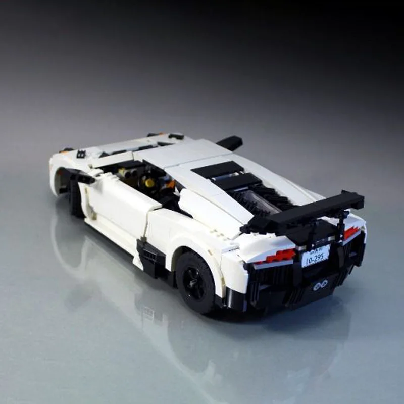 NEW 1302Pcs Parts Creative Expert MOC Lamborghiningeds Murcielago SV LP7604 MOD 10295 Sports Cars Building Blocks DIY Bricks Toy