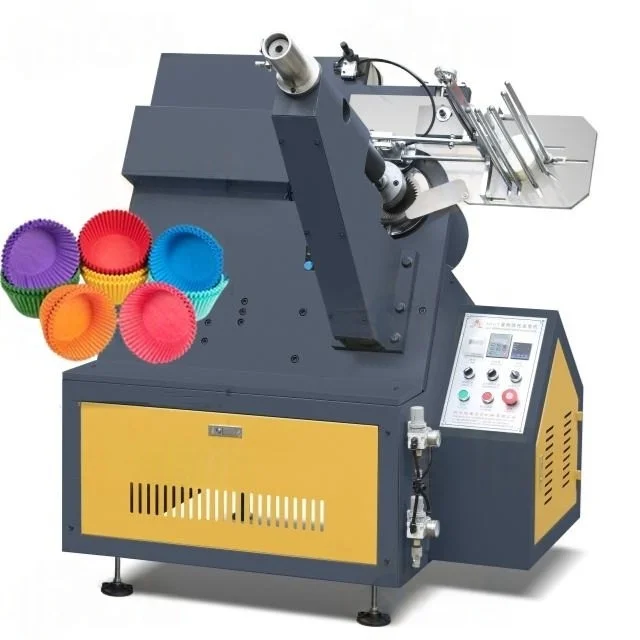 Automatic Baking Cake Tray Forming Machine Disposable Muffin Cup Paper Cake Whole Line Tray Making Machine