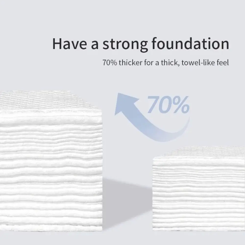 Asciugamano usa e getta da 30 pezzi per la pulizia del viso da viaggio struccante bagnato e asciutto asciugamano non tessuto per trucco morbido in cotone perlato