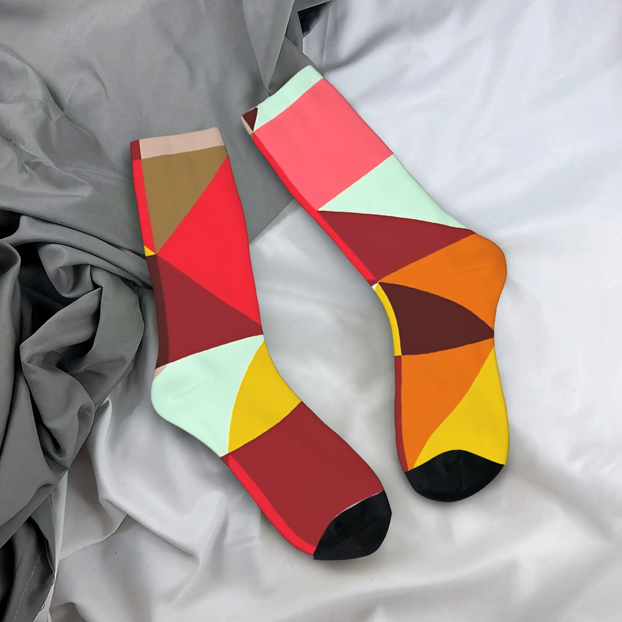 

Носки в стиле Баухаус с геометрическим рисунком, нескользящие, для взрослых мужчин, удобные зимние носки для отдыха и активного отдыха