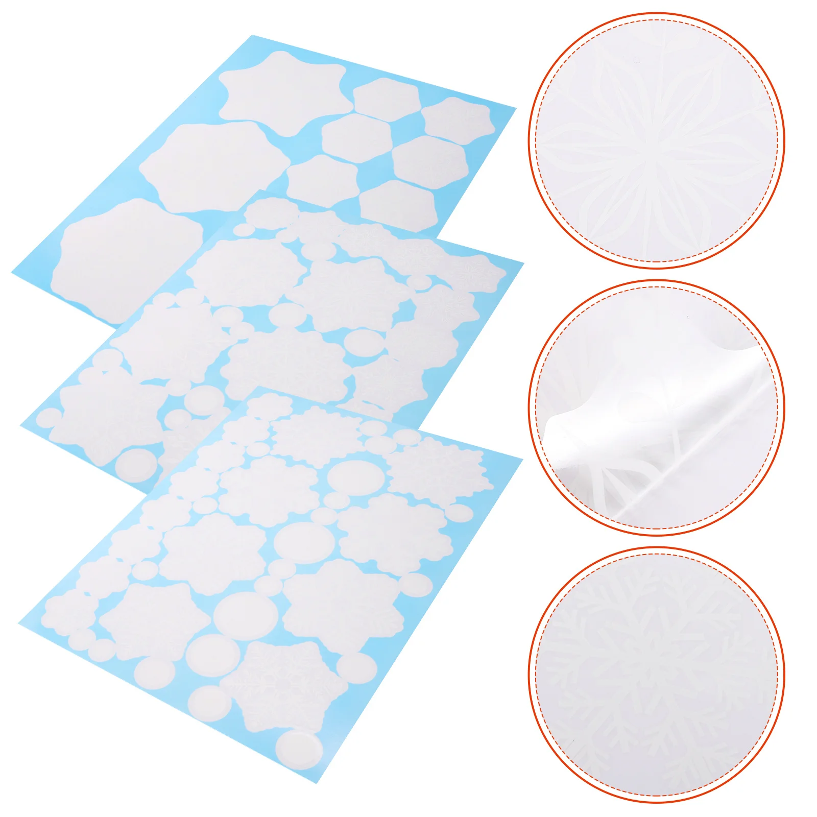 

Christmas Wall Sticker Snowflake Design Removable Self-Adhesive Decal for Window Door Interior Home Holiday Decor