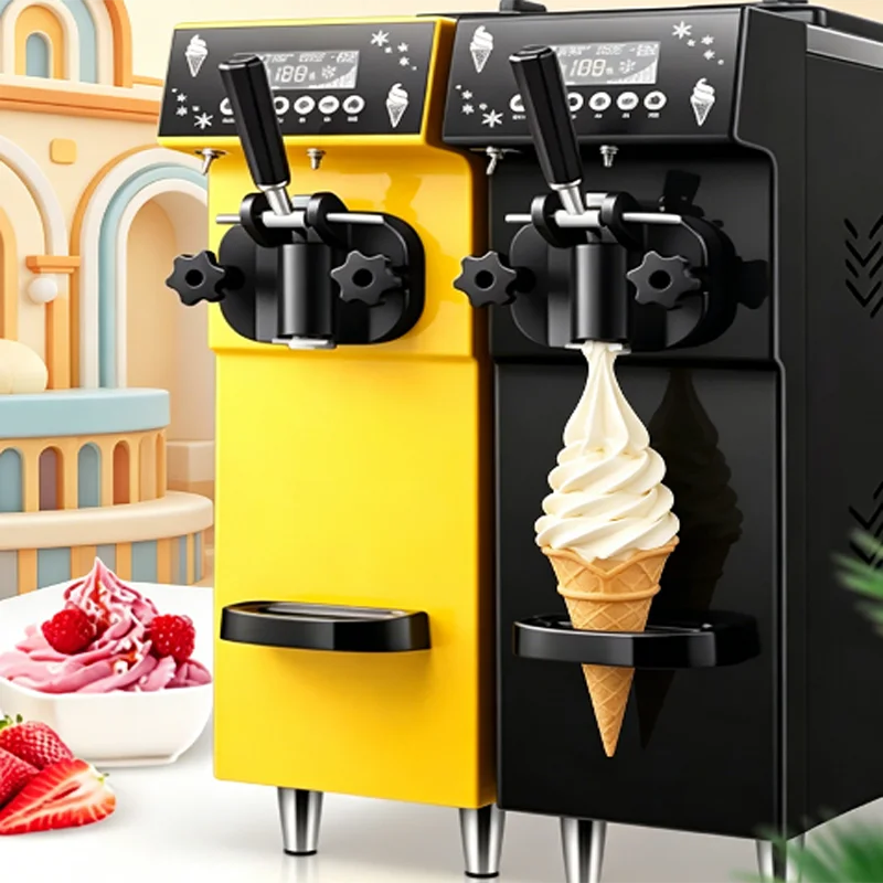 Automatic Digital Counter Display Commercial Hosting Selling Rainbow Fruit Soft Ice Cream Maker