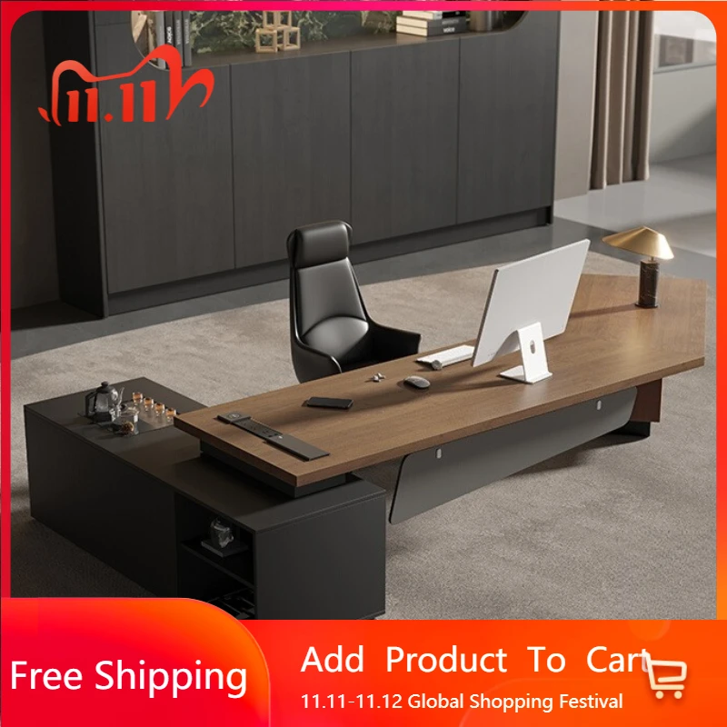 

Light Luxury Solid Wood Desk Storage Accessories Cabinets Corner Work Art Desks Drawers Modern European Schreibtisch Furniture