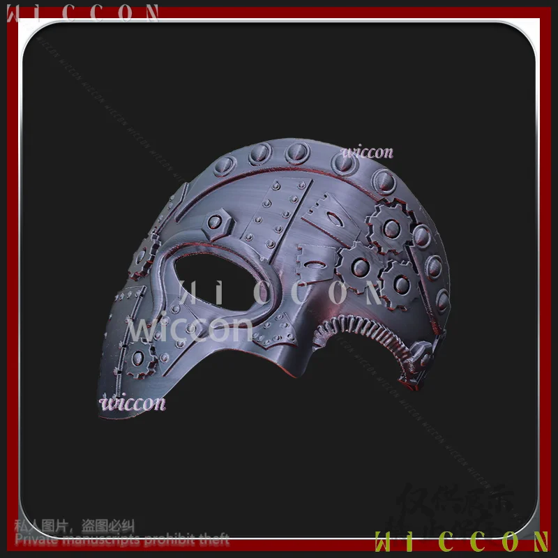 Anime Cos Anime 기계 기어 3D 폴리 젖산 소품 마스크 공포 코스프레 의상 Steampunk 펑크 가장 무도회 정장 반 얼굴