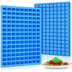 126 Cavity Square Silicone Mold / Mini Candy Molds for Chocolate Gummy Ice Cube Jelly Truffles Pralines Caramels Ganache