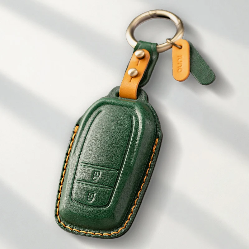 

Genuine leather Protector For Toyota Key Cover Camry CHR Corolla RAV4 Avalon Land Cruiser Prado Prius Key Case Cover Fob