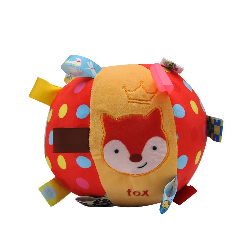 Baby Toys 0 12 Months Soft Cloth Rattle Ball Stuffed Baby Play Ball with Bell Cartoon Animals Interactive Toys Educational Toys