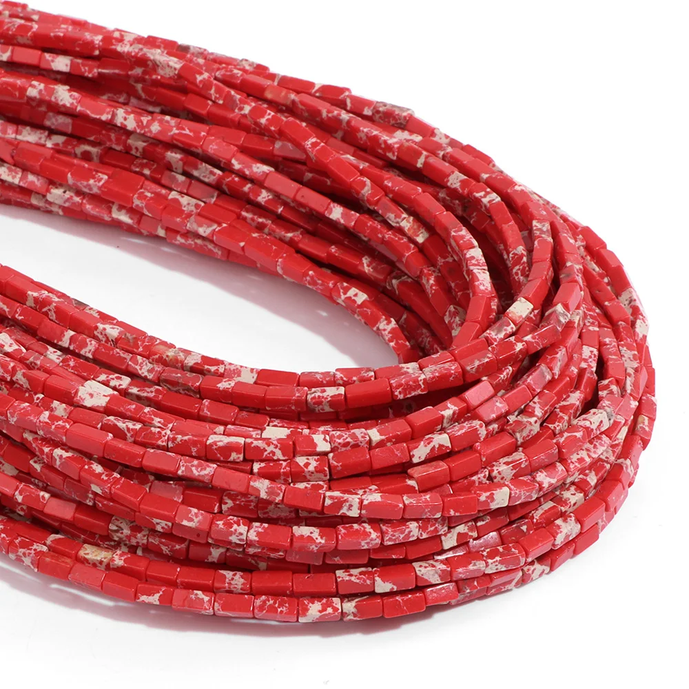 Natural Stone Rectangle Cube Beads for DIY Accessories