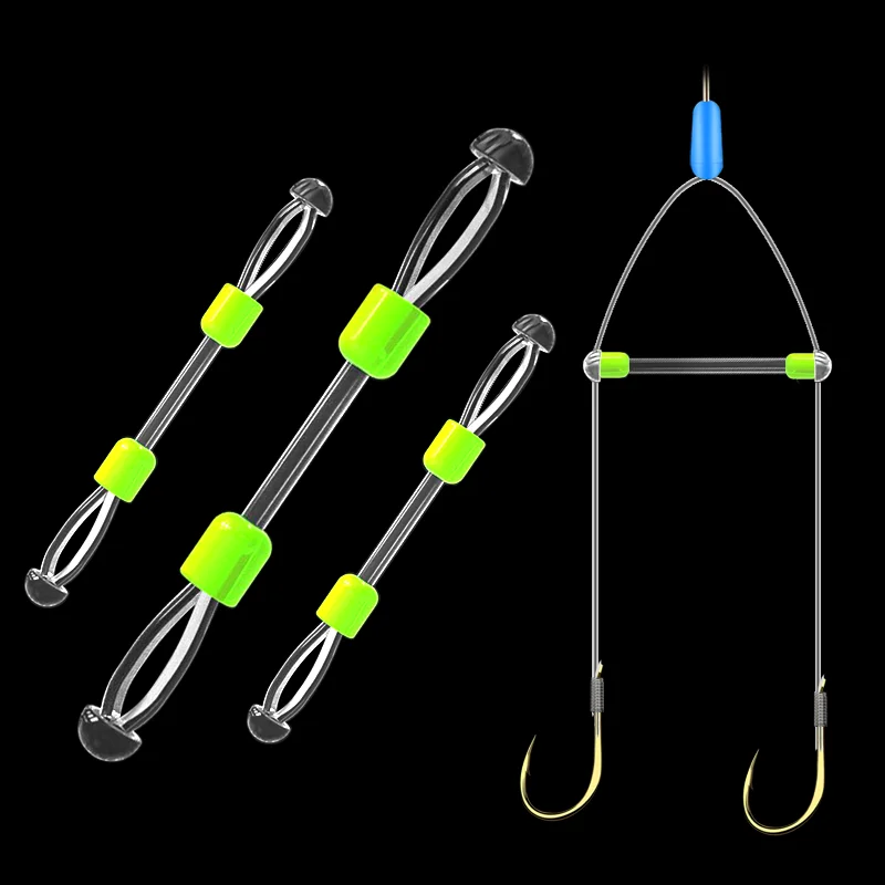 Organizador de Viagem para Linha de Pesca em Silicone com Gancho Duplo Anti-Emaranhamento, Divisor de Linha em Formato de Fei...
