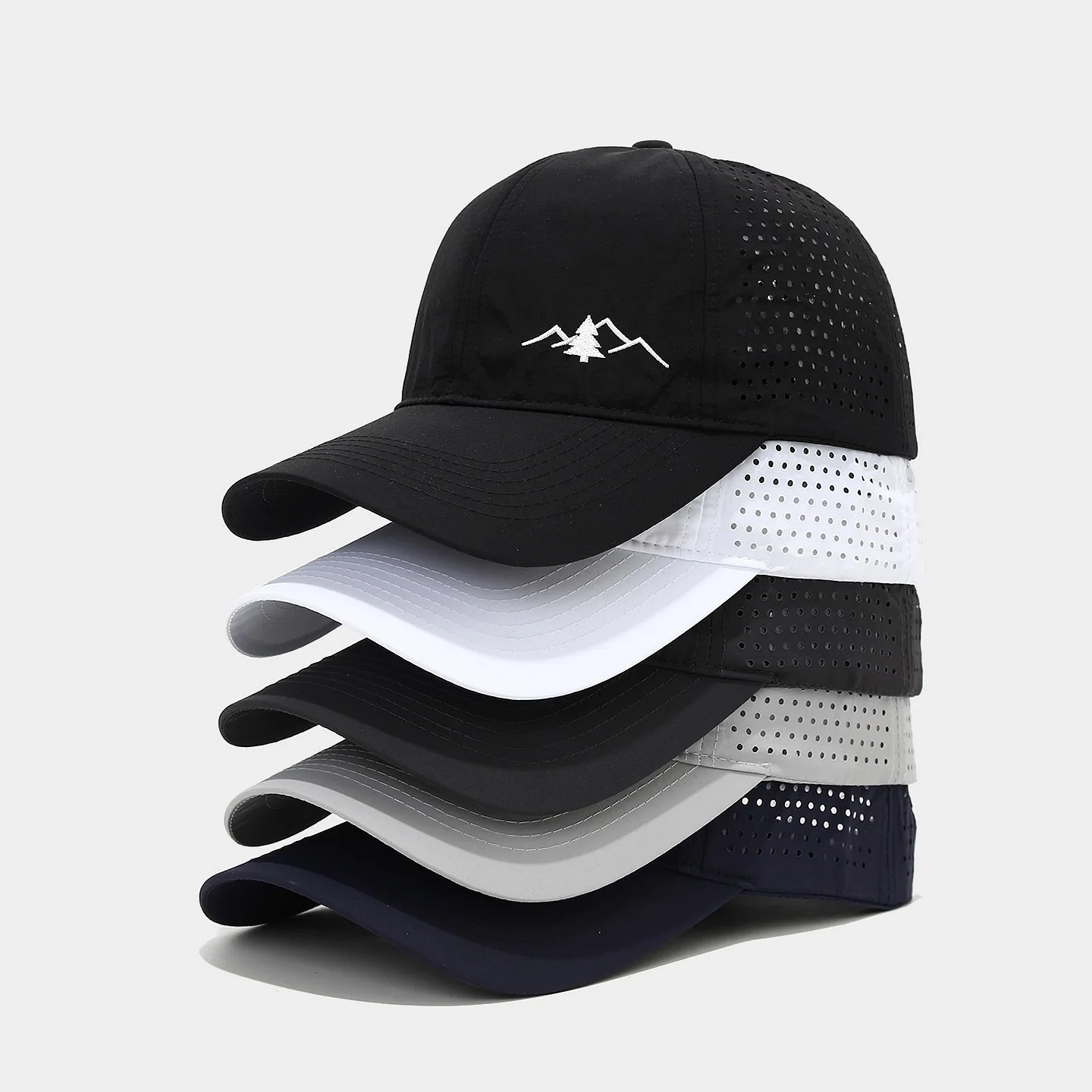 

Повседневная бейсболка унисекс, спортивная шляпа Snapback, горная вышивка, шляпы в стиле хип-хоп, летние дышащие сетчатые кепки Gorras
