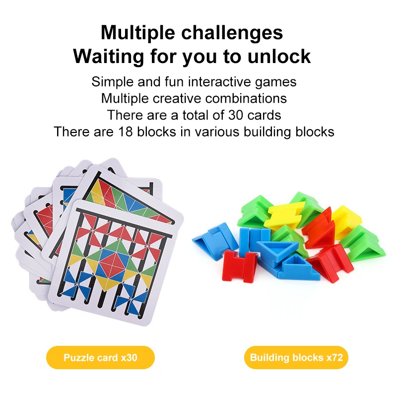 3D パズル ジグソー タングラム 脳ゲーム スタッキング ブロック バランス スタック 知育玩具 子供 大人 家族 パーティー ゲーム