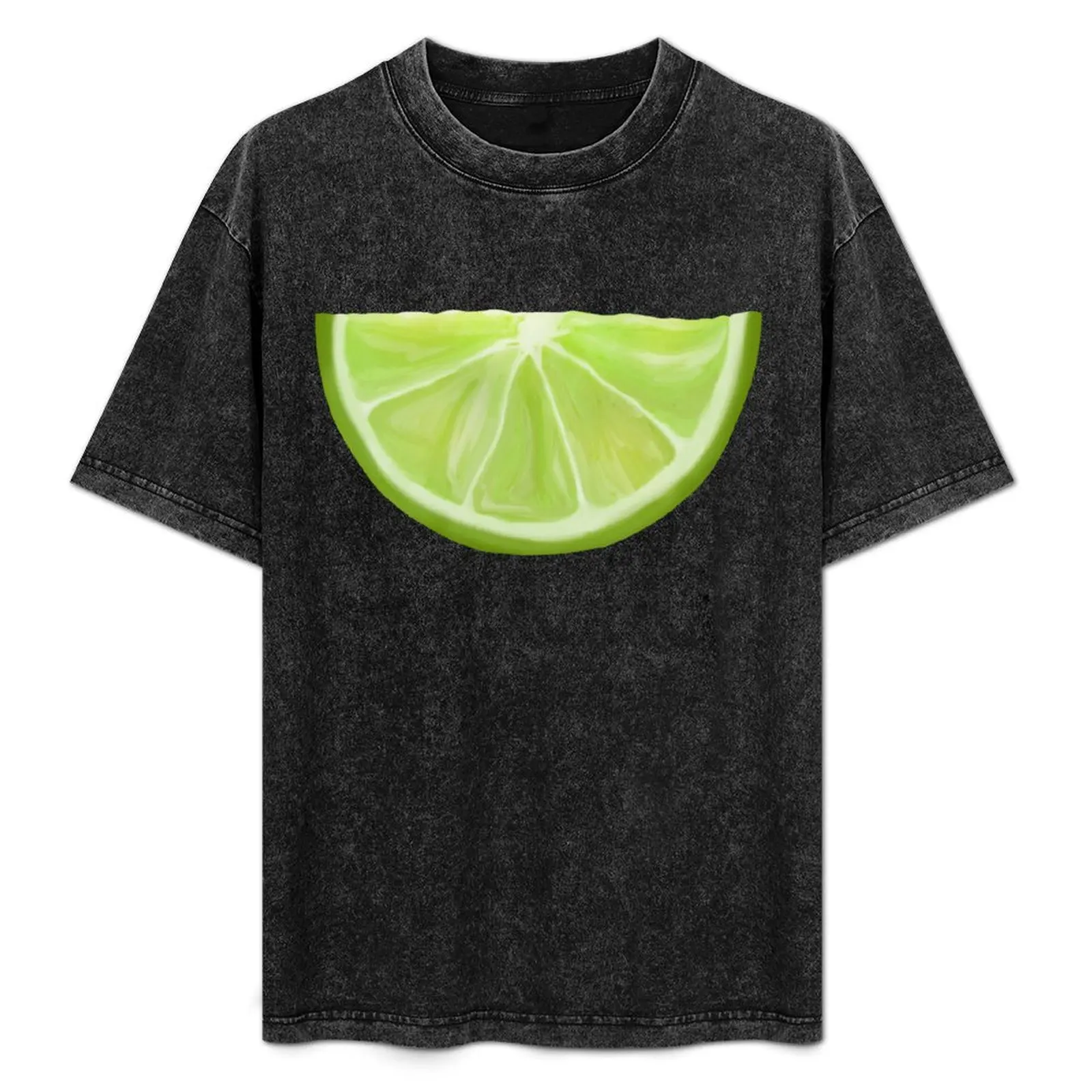 

Green Watercolor Juicy Lime Slice T-Shirt tees vintage t shirts mens graphic t-shirts hip hop