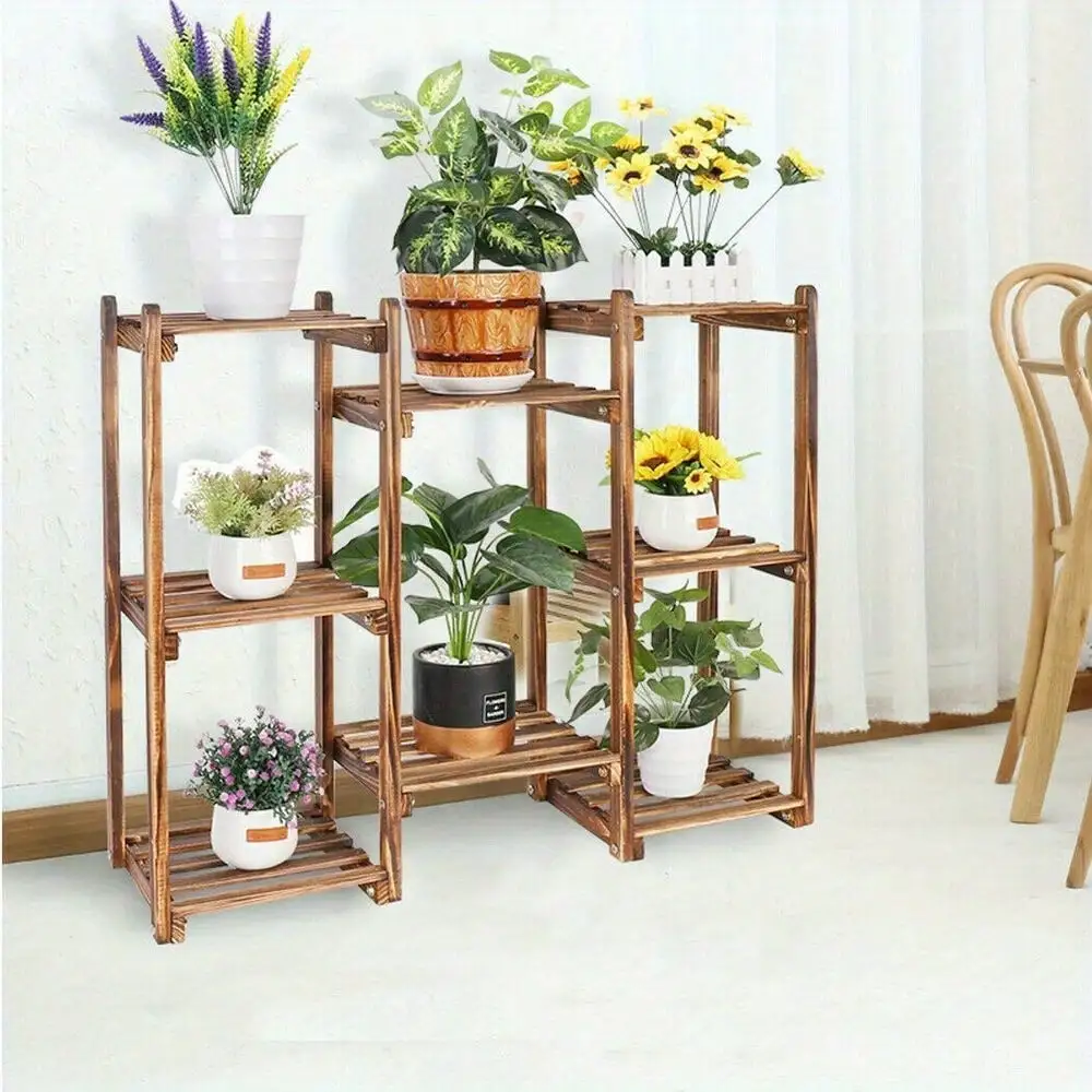 Soporte para plantas de 2-5 niveles, soporte para flores para interiores y exteriores, estante de exhibición multidireccional