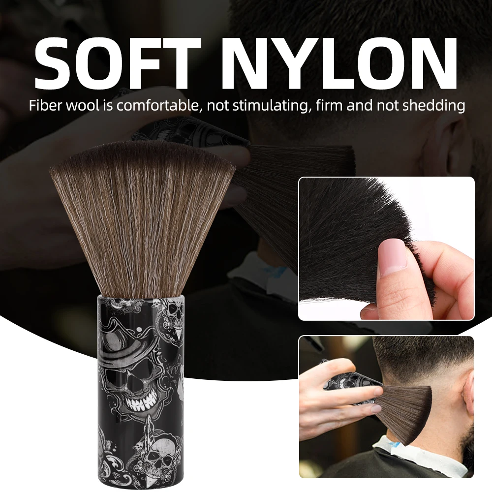 New Salon Soft Bristle Hair Brush, Gentle Bristle Neck Duster for Barber, Clean Hair Clippings Dust during Haircut