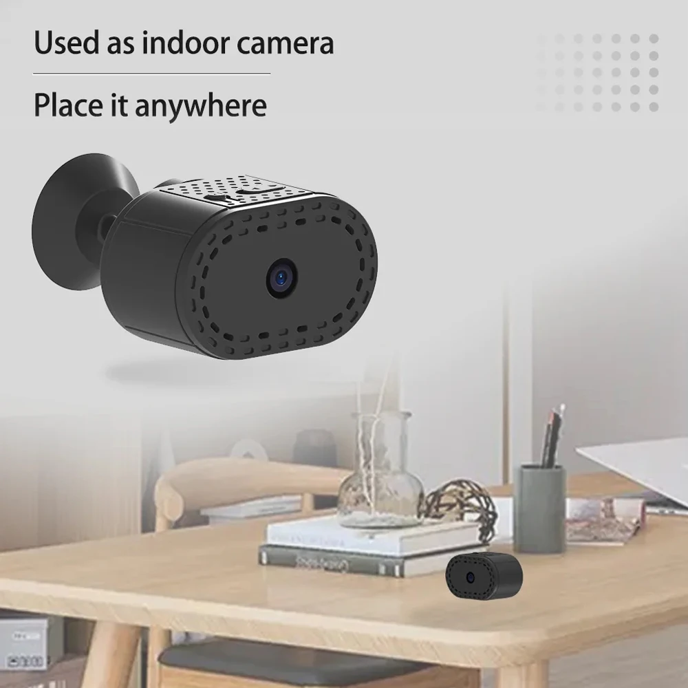 Imagem -03 - Mini Câmera Wifi hd 1080p com Visão Noturna e Detecção de Movimento Câmera de Segurança de Escritório em Casa com Aplicação Móvel