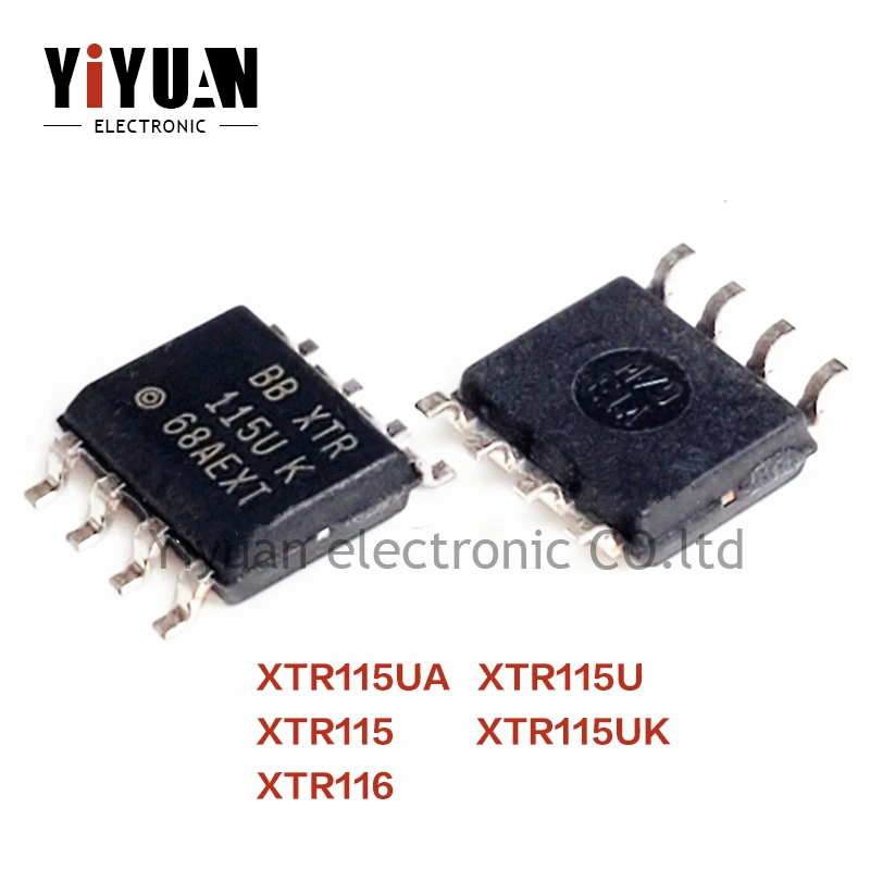 

5PCS NEW XTR115UA 2K5 SOP-8 4-20mA XTR116 2K5 SOIC-8 4-20mA Current loop transmitter chip