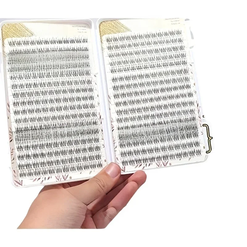 384 Pcs Soft Lightweight Fish Tail Single Cluster Eyelashes, 10-12mm Perfect for Daily Makeup & Eyelash Extension