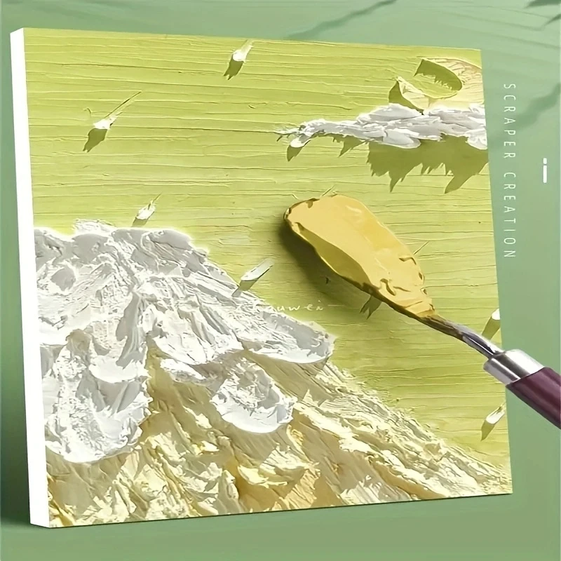 7pcs/set Student Art Oil Painting Scraper Stainless Steel Color Mixing Scraper Art Scraper Supplies Tools