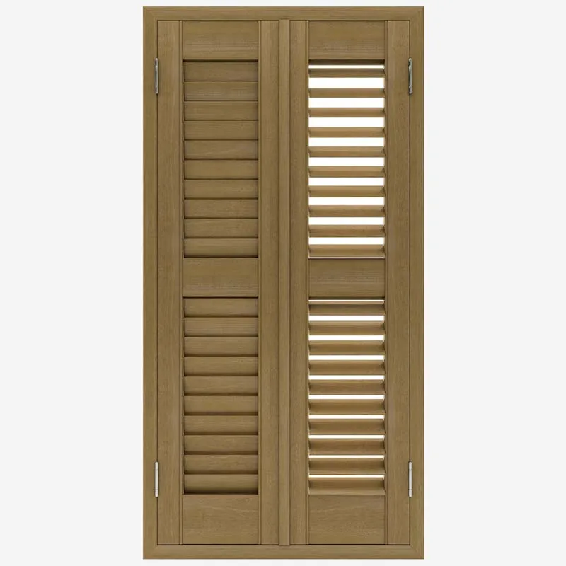 Bi Fold Sliding Wdod and Pvc Plantation Window Shutters Louver 2