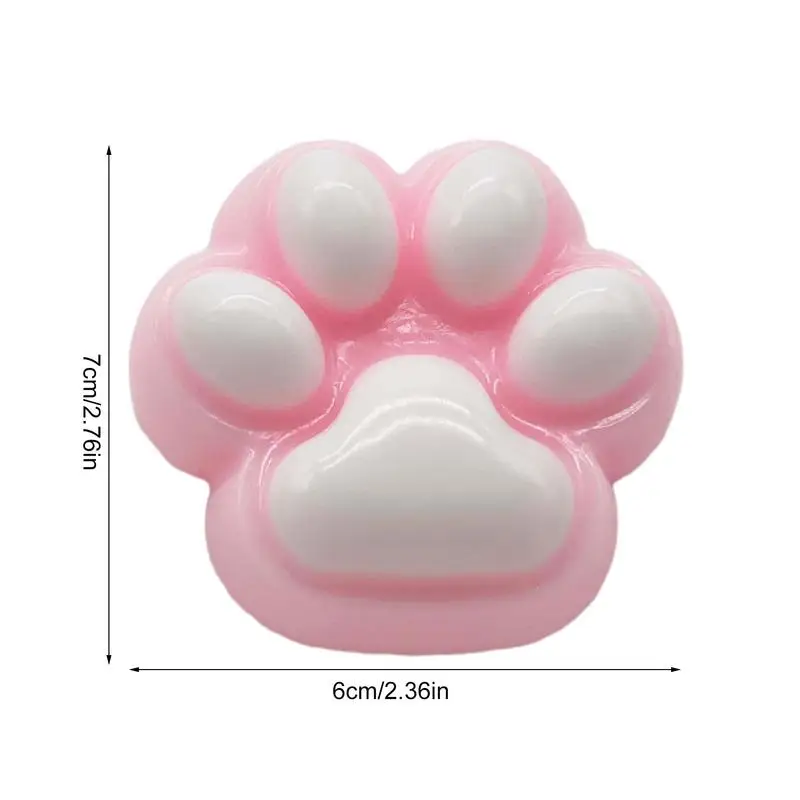 Squeeze Toys For Kids Silicone Cat Paw Shape Relaxing Toys Soft Bright Colors Decorative Kids Fidget Toys Relaxing Supplies