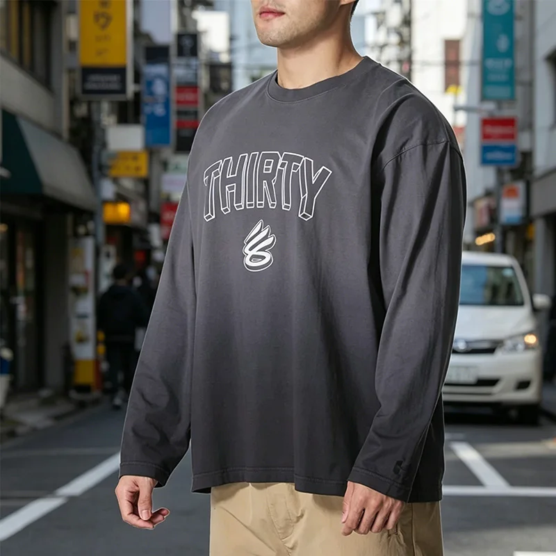 Under Armour CURRY men's printed basketball sportswear base layer long-sleeved casual T-shirt 6012754-001