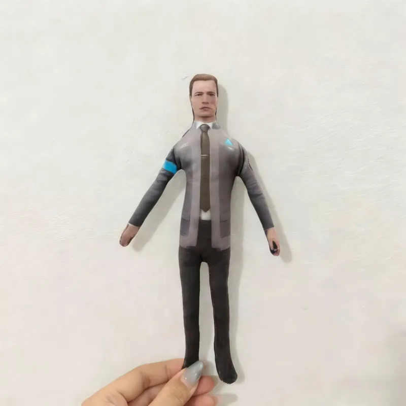 23cm Connor Detroit Become Human Plush Doll Cosplay Joint Twistable Shape Stuffed Abstract Toy Home Decor Accesory Props Gift