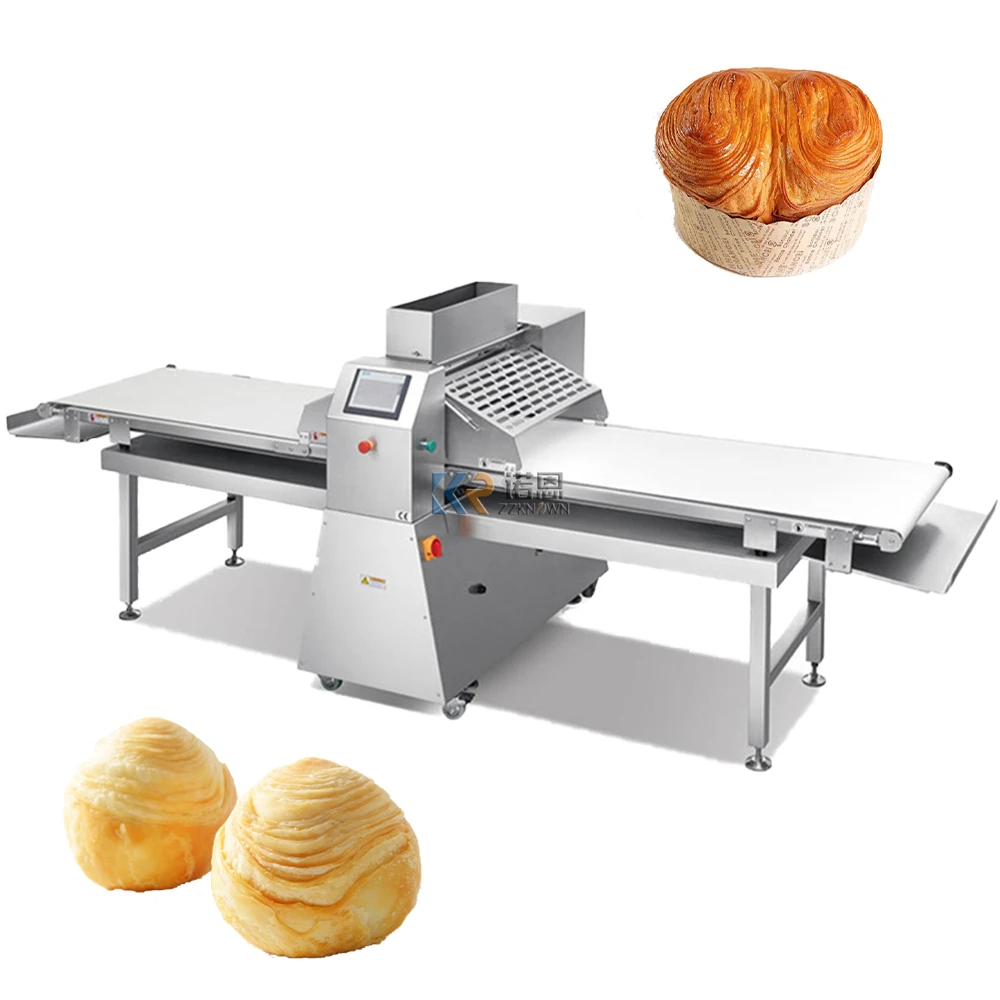 Commercial Automatic Pizza Dough Sheeter Forming Shortening Machine Puff Egg Tart Pastry Making Machine Stainless Steel